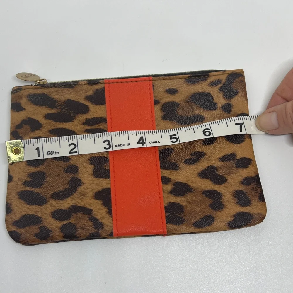 New Leopard Print and Color Block Pink & Orange Ipsy Makeup Bags.